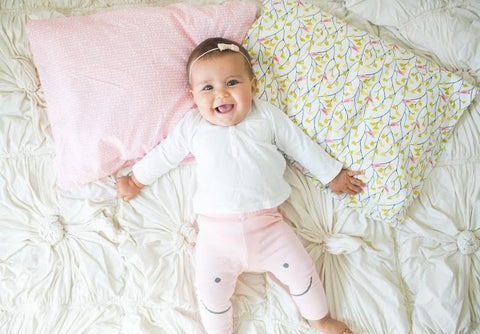 Organic Toddler Pillow Case, Organic Toddler Pillow Cover - Pink Scribbles