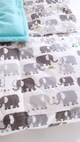 Organic Baby Playmat, Organic Toddler Comforter - Elephants