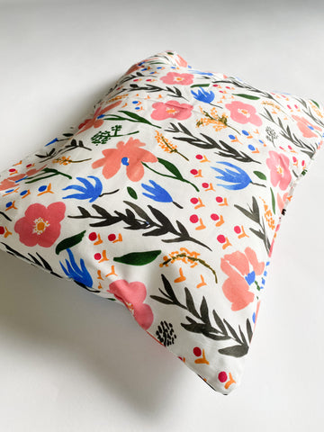 Organic Toddler Pillow Case - Flower Garden