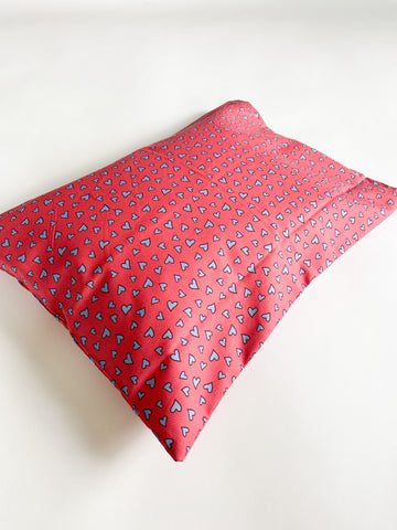 Organic Toddler Pillow Case - Hearts