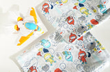 Organic Toddler Pillow Case, Organic Toddler Pillow Cover - Astronauts