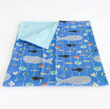 Organic Cotton Baby Toddler Blanket Shark