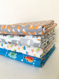 Organic Baby/Toddler Blanket - Reversible- Foxes