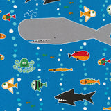 Organic Toddler Pillow Case, Organic Toddler Pillow Cover - Ocean Life