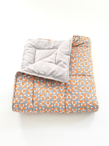 Organic Baby Playmat, Organic Toddler Comforter - Fox