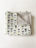 Organic Cotton Baby Toddler Blanket Sheep