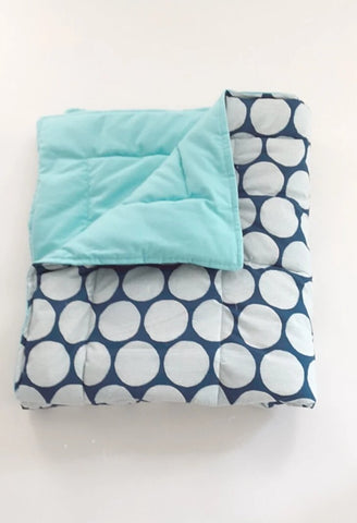Organic Baby Playmat, Organic Toddler Comforter Blue 